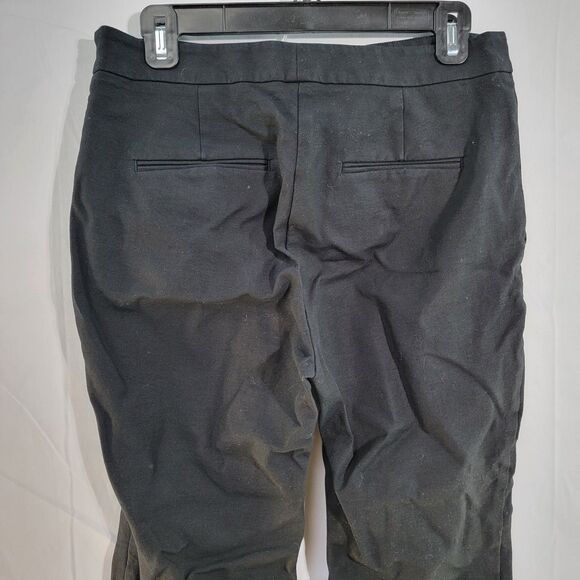 Ann Taylor Factory Black Cotton Blend Trouser Invisible Zipper Women's Size 6 - Picture 5 of 9